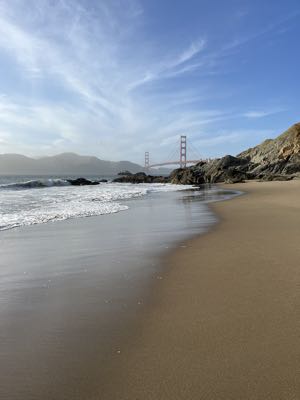Baker Beach and the Golden Gate Bridge